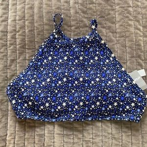 Aerie blue star bikini top
